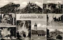 AK Hohenneuffen,Hohenzollern,Teck,Schloß Lichtenstein, Rossbergturm, Gel Um 1965 - Hechingen