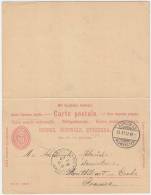 1902 Switzerland Double Card, Cover, Postal Stationery. Zurich 26.XI.02, Montbeliard 28.XI.02. (G14b007) - Lettres & Documents