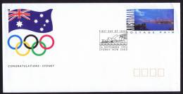 1993  Unrated  Pre-stamped Enveloppe  Congratulations - Sydney  Selection For  Olympic Games  FD Cancel - Entiers Postaux