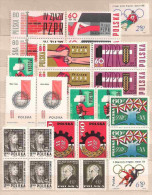 POLAND 1964 MIX 4th POLISH UNITED WORKERS´ PARTY CONGRESS & OTHERS MNH - Neufs