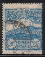 San Marino - 1903 - Cifra O Veduta - Sass. 38 (o) - Gebraucht