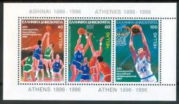 1987 Grecia Sport Pallacanestro Basket Ball Block MNH** Nu137 - Blocks & Sheetlets