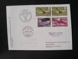 == Lichtenstein Flug Ballon Brief Nach Zürich 1961 - Cartas & Documentos