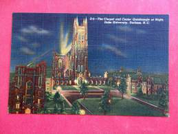 - North Carolina > Durham  The Chapel  Night View    Duke University  Not Mailed  Linen   -- Ref 918 - Durham