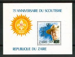 1985 Zaire Scout Scoutisme Scouting Block MNH** Sc5 - Unused Stamps