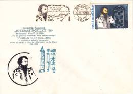 CONRAD HAAS,1990,SPECIAL COVER – Fusée, Navigation Interstellaire - Rocket Astronomy Astronautics Physique,ROMANIA. - Astrologie