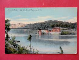 - West Virginia > Charleston  O Kanawha Bridge & C & O Depot 1910 Cancel     Ref 922 - Charleston