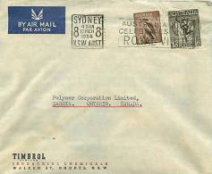 1954 Airmail Letter To Canada  SG 223a, 190 - Brieven En Documenten