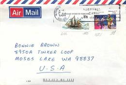 1994 Airmail Letter  To USA  Sports Series: 75c Netball; AAT 30c SS Pram - Covers & Documents