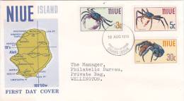 Niue 1970 Edible Crabs Addressed FDC - Niue