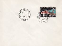 Taaf Kerguelen Port Aux Français Lettre Du 1/1/1967 Oblitéré Kerguelen - Covers & Documents