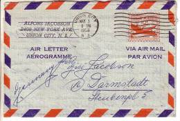 GOOD USA Aerogramme 1956 To GERMANY - 2c. 1941-1960 Cartas & Documentos