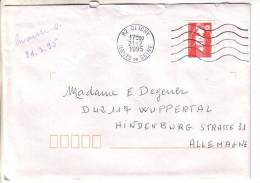 GOOD FRANCE Postal Cover To GERMANY 1995 - Good Stamped: Marianne - Brieven En Documenten