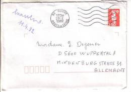 GOOD FRANCE Postal Cover To GERMANY 1992 - Good Stamped: Marianne - Brieven En Documenten