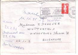 GOOD FRANCE Postal Cover To GERMANY 1995 - Good Stamped: Marianne - Brieven En Documenten