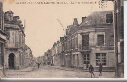 CHATEAUNEUF SUR SARTHE - La Rue Nationale - Chateauneuf Sur Sarthe