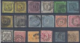 ETATS ALLEMANDS - Bon Ensemble De Timbres Classiques -  9 Scans - Sammlungen