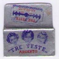 LAMETTA DA BARBA - TRE TESTE ARGENTO  - 1942 - Razor Blades