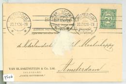 GESCHREVEN BRIEFKAART Uit 1912 * NVPH 55 Van ROTTERDAM Naar AMSTERDAM (7506) - Briefe U. Dokumente