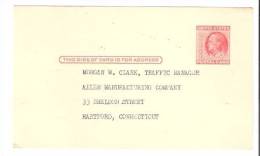 Postal Card - Franklin - Traffic Manager, Allen Manufacturing Company, Hartford, CT - Industral Fire Prevention Committe - 1941-60