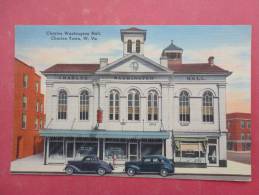 West Virginia > Charleston  Charles Washington Hall Linen Not Canceled Has Message & Stamp On Back     Ref 925 - Charleston