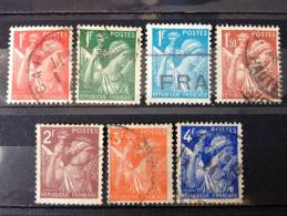 FRANCE Lot De 7 Timbres. Iris. Oblitéré°. 1939/44 - 1939-44 Iris