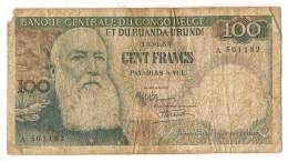 AFRIQUE /  CONGO BELGE - 100 FRANCS 1955 - Ohne Zuordnung