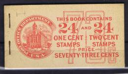 USA: Booklet BK 68 Sc  552 A 4x + 554C X 4  , MNH, Front Cover Along Staples Torn Almost Apart - ...-1940