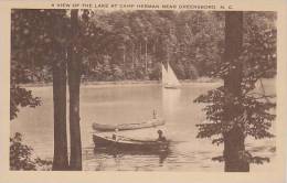 North Carolina Greensboro A View Of The Lake At Camp Herman Near Greensboro Artvue - Greensboro