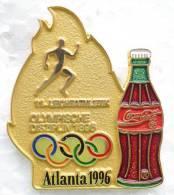 Pin´s Pins Pin COCA COLA Jeux Olypiques Atlanta 96 Course.pin's épais - Coca-Cola