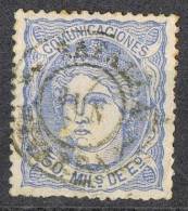 Sello 50 Mils Alegoria 1870, Fechador TAFALLA (Navarra), Num 107 º - Used Stamps