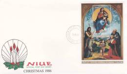 Niue 1986 Christmas Souvenir Sheet  FDC - Niue
