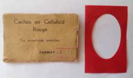 Pochette Caches Celluloid Rouge Six - RARE - Matériel & Accessoires