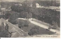 PONTIGNY . L' ABBAYE. VUE AERIENNE DES JARDINS. - Pontigny