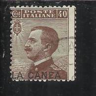 LA CANEA 1907 - 1912  ITALY OVERPRINTED SOPRASTAMPATO D´ ITALIA CENT. 40 USED TIMBRATO - La Canea