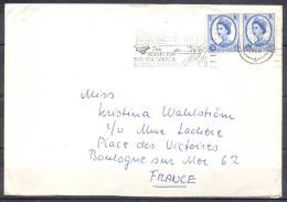 GRANDE BRETAGNE  Lettre   Cachet  BOURNEMOUTH  Annee 1966    Avec BANDE De 2  Timbres - Cartas & Documentos