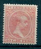 Puerto Rico 1890 40c. Orange  SG 93 EDIFIL 40 MM* - Porto Rico