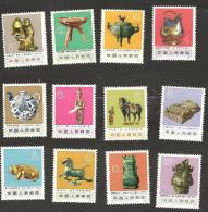 O) 1973 CHINA- PRC, EXCAVATED WORKS OF ART, SET FOR 12 MNH.VF. - Unused Stamps