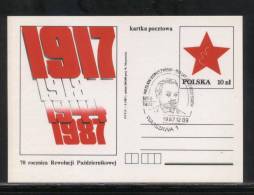 POLAND 1987 WACLAW LOPUSZYNSKI 150TH ANNIV RUSSIAN RAILWAYS COMM CANCEL ON PC TRAINS RAILWAY TRAIN - Briefe U. Dokumente