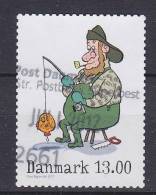 Denmark 2011 Mi. 1664 A    13.00 Kr Winterstamp - Comics Ice Fishing (from Sheet) - Gebruikt