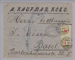 Schweiz Nachgebühr Porto 10+5Rp. Basel 1909-11-13 Auf Brief Aus Russland - Portomarken