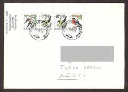 Birds 1991 Finland Booklet Of 4 Stamps Gone Post To Estonia - Verzamelingen, Voorwerpen & Reeksen