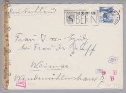 Schweiz 1944-11-11 Bern Zensurbrief Nach Weimar - Briefe U. Dokumente