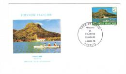 Premier Jour D´ Emission, FDC: Polynesie Française, Papeete, Paysages De Polynesie, Raiatea, 08-03-79 (13-1417) - FDC