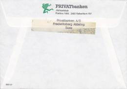 Denmark PRIVATBANKEN Deluxe SORØ 1986 Cover Brief Crown Prince Frederik Stamp (2 Scans) - Cartas & Documentos