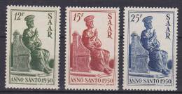 Saar 1950 Mi. 293-95 Heiliges Jahr Complete Set MNH** - Nuovi