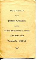 Marguerite Couly Souvenir 1ère Communion - Communion