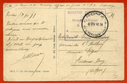 Sur CPA Cartolina Postale ITALIA ROMA - Rare Cachet "Bureau Militaire (français) Rome Termini..." - Stazione Termini