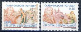 #Vatican 2007. Goldoni. Michel 1580-81. MNH(**) - Ungebraucht