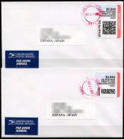 1372. USA (2004-2005) - Stamps.com - Two Designs / Deux Dessins / Dos Diseños - Lettres & Documents